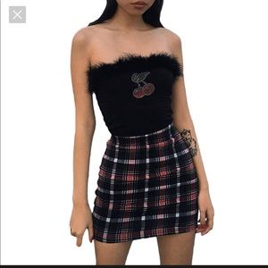 Rhinestone Cherry Tube Top